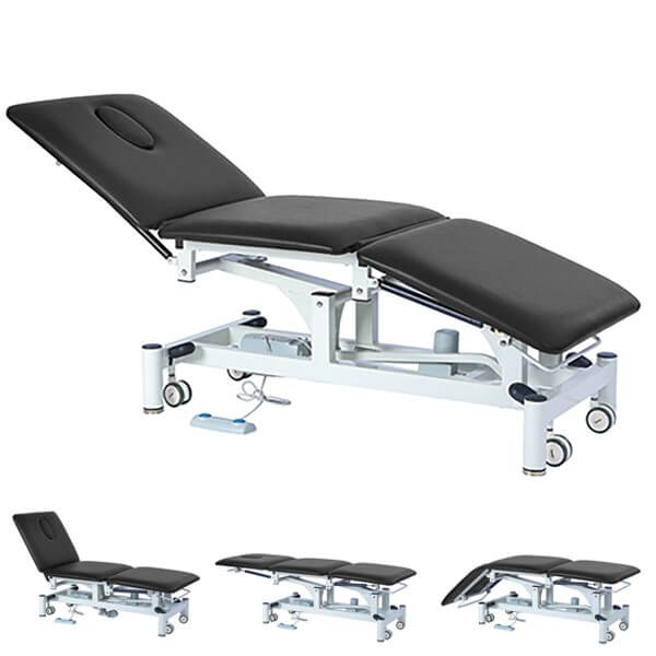 Pacific Medical Hi-lo Examination Couch 3 Section 1 Motor 70cm Wide *black* Tk0300bl