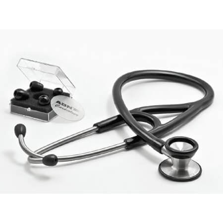 ABN CARDIOLOGY STETHOSCOPE BLACK SGSS-011-BK EACH